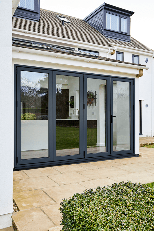 4.2M ALU SLIDING DOOR SET GREY RIGHT HAND 5+0