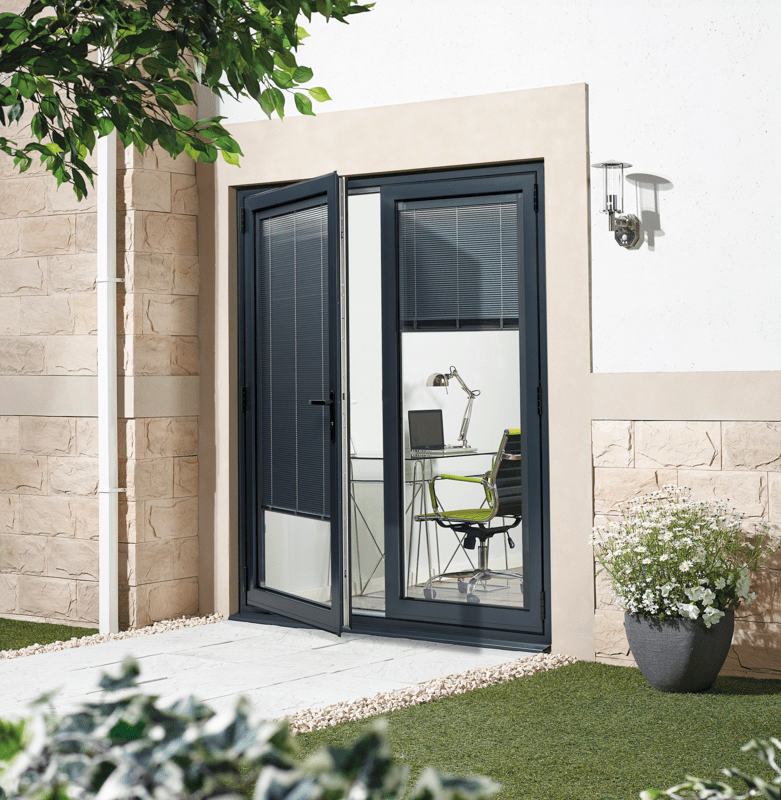 4ft Aluvu French Set Grey RH - (RAL7016)