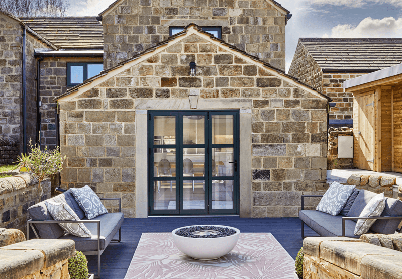 1.8M ALUVU HERITAGE DOOR SET GREY LEFT HAND 3+0