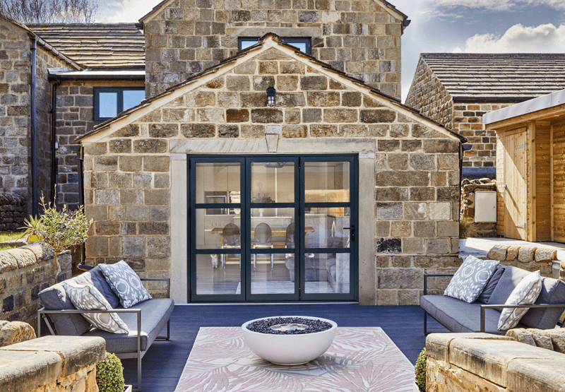 2.4M ALUVU HERITAGE DOOR SET GREY LEFT HAND 3+0