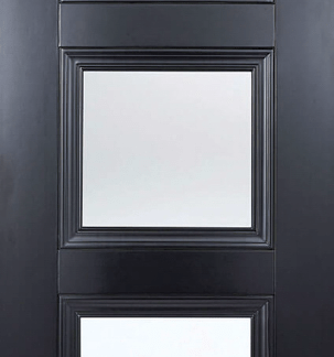 BLACK AMSTERDAM GLAZED 3L INTERNAL DOOR