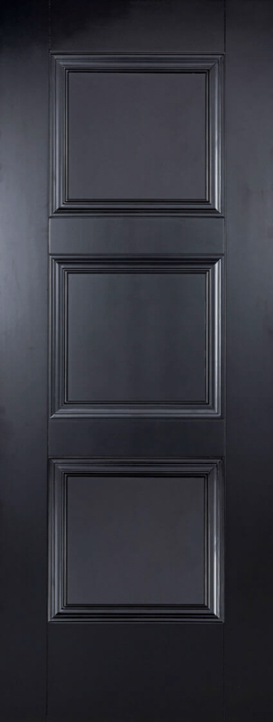 78X24 BLACK AMSTERDAM 3 PANEL PRIMED