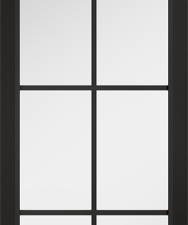 BLACK ASTORIA CLEAR GLAZED INTERNAL DOOR