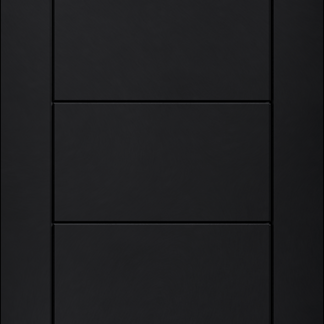 BLACK LAMINATE LINEAR 7P FIRE DOOR
