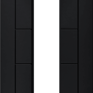 BLACK LAMINATE LINEAR 7P GLAZED INTERNAL DOOR