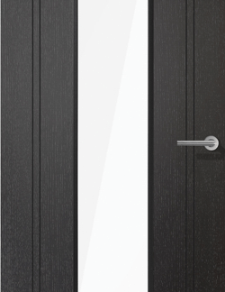 BLACK LAMINATE MONACO GLAZED INTERNAL DOOR