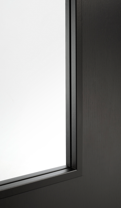BLACK LAMINATE MONACO GLAZED INTERNAL DOOR - Image 2