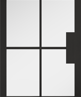 78X33 BLACK MALVERN GLAZED INTERNAL DOOR