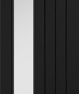 BLACK MEXICANO OFFSET GLAZED INTERNAL DOOR