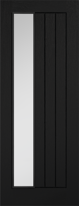 BLACK MEXICANO OFFSET GLAZED INTERNAL DOOR