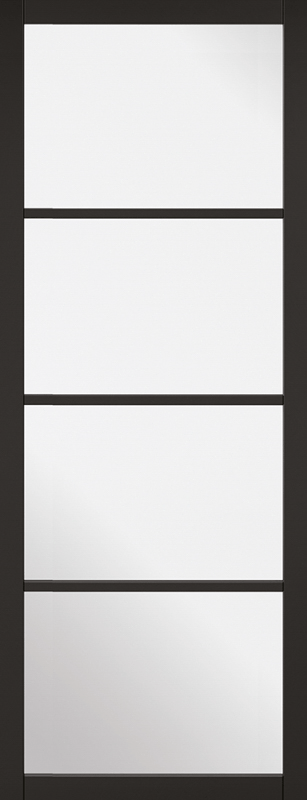 2040x826x40mm BLACK SOHO GLAZED INTERNAL DOOR