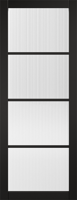 BLACK SOHO REEDED GLAZED INTERNAL DOOR