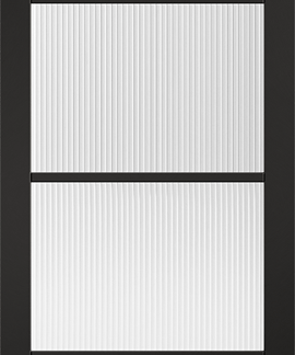 2040x726x40mm BLACK SOHO REEDED GLAZED INTERNAL DOOR