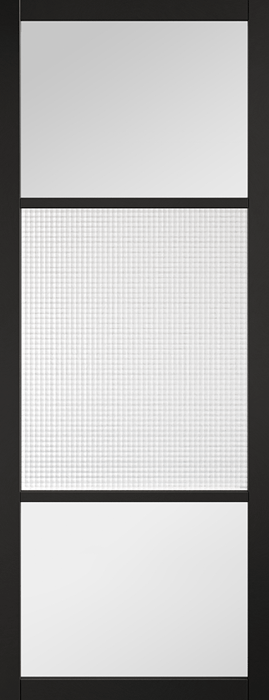 BLACK SUTTON REEDED GLAZED INTERNAL DOOR