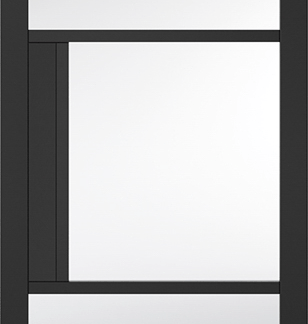 78X33 BLACK TRIBECA 3L CLEAR GLAZED INTERNAL DOOR