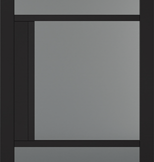BLACK TRIBECA GLAZED 3L TINTED INTERNAL DOOR