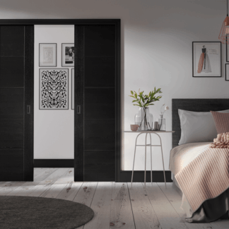 78x27 DOUBLE POCKET DOOR SYSTEM SET