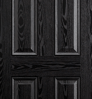 GRP COLONIAL 6P BLACK EXTERNAL DOOR