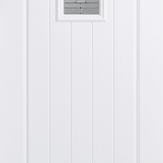 GRP COTTAGE WHITE GLAZED 1L EXTERNAL DOOR