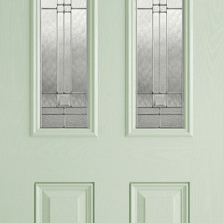 GRP MALTON GREEN GLAZED 2L EXTERNAL DOOR