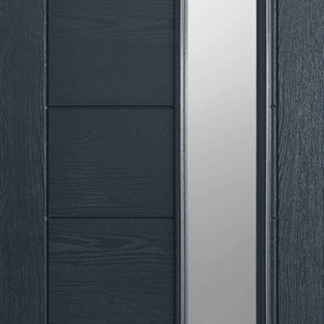 GRP NEWBURY GREY GLAZED 1L EXTERNAL DOOR