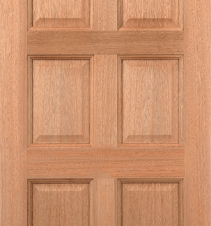 HARDWOOD CAROLINA 6P DOWELLED EXTERNAL DOOR