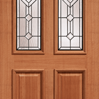HARDWOOD DERBY GLAZED 2L LEADED EXTERNAL DOOR