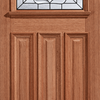 HARDWOOD ESTATE CROWN GLAZED 1L EXTERNAL DOOR