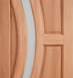 HARDWOOD HARROW FROSTED GLAZED EXTERNAL DOOR