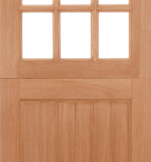 HARDWOOD STABLE GLAZED 9L M&T EXTERNAL DOOR
