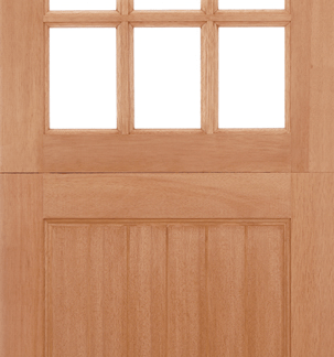 HARDWOOD STABLE STRAIGHT TOP UNGLAZED 9L M&T EXTERNAL DOOR