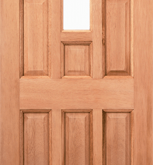 HARDWOOD YORK UNGLAZED 1L M&T EXTERNAL DOOR