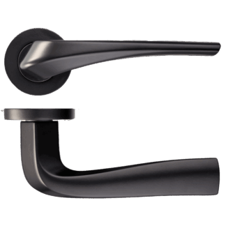 IRONMONGERY DRACO MATT BLACK HANDLE HARDWARE PACK