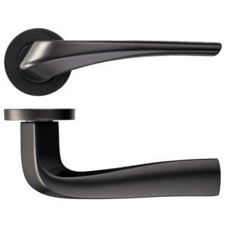 IRONMONGERY DRACO MATT BLACK PRIVACY HANDLE HARDWARE PACK