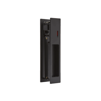 POCKET DOOR GEMINI MATT BLACK PRIVACY SLIDING LOCK (x89002bl)