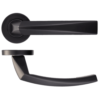 IRONMONGERY HERCULES MATT BLACK PRIVACY HANDLE HARDWARE PACK