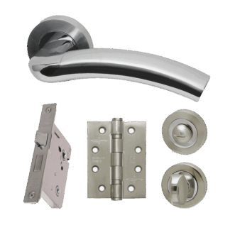 IRONMONGERY JUPITER PRIVACY HANDLE HARDWARE PACK