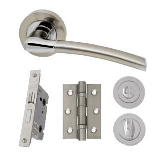 IRONMONGERY MERCURY PRIVACY HANDLE HARDWARE PACK