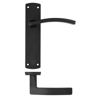 IRONMONGERY OXFORD MATT BLACK PRIVACY HANDLE PACK
