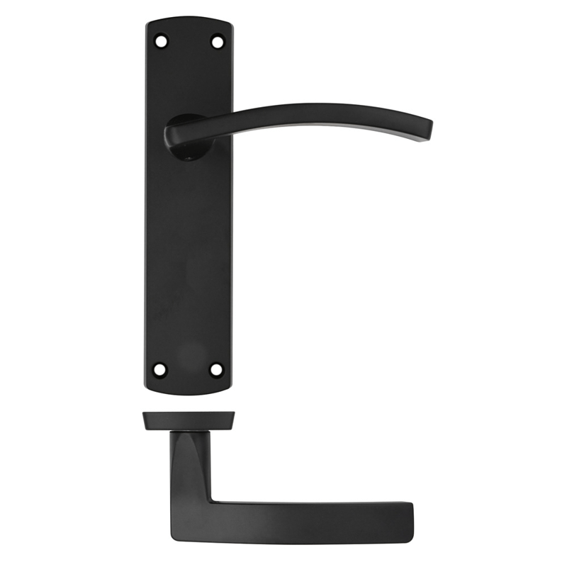 IRONMONGERY OXFORD MATT BLACK PRIVACY HANDLE PACK