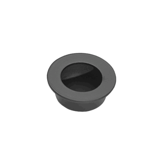 POCKET DOOR PISCES MATT BLACK FINGER PULL  (x88100bl)