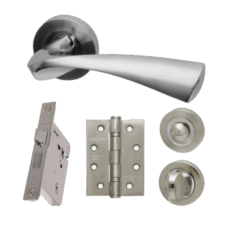 IRONMONGERY PLUTO PRIVACY HANDLE HARDWARE PACK