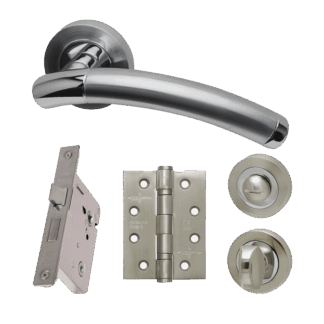 IRONMONGERY SATURN PRIVACY HANDLE HARDWARE PACK