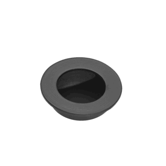 POCKET DOOR VIRGO MATT BLACK CIRCLE PULL HANDLE 65MM DIAMETER (x8810bl)