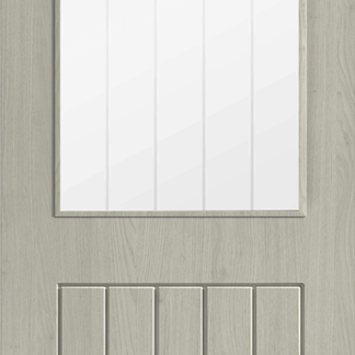 1981x838x35mm Laminate Light Grey Glazed Cottage