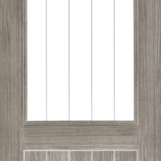 LIGHT GREY LAMINATE MEXICANO GLAZED INTERNAL DOOR