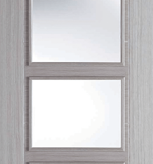 LIGHT GREY VANCOUVER GLAZED 4L FIRE DOOR