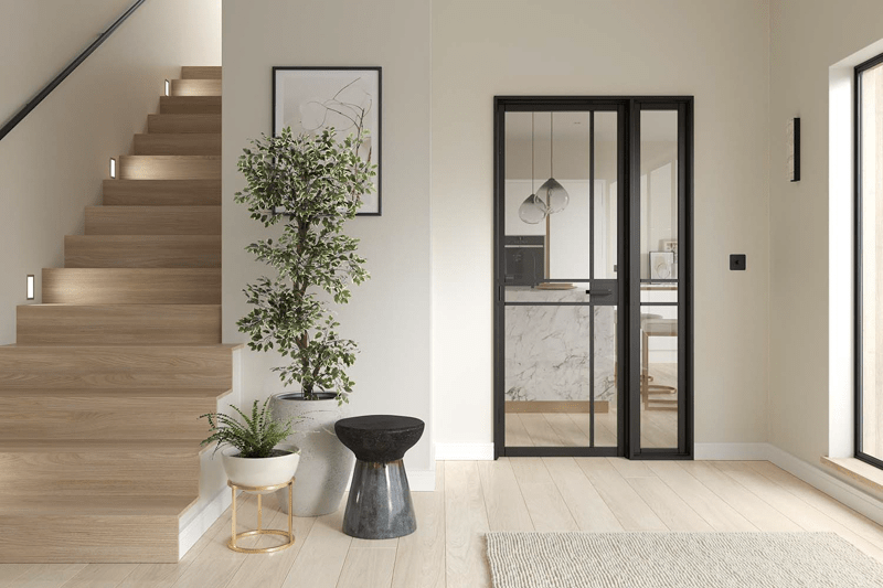 22X108MM BLACK PRIMED UNIVERSAL DOOR LINING INC LOOSE STOPS - DOOR AND SIDE LIGHT - Image 2