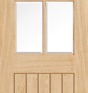 78X33 OAK BELIZE 4 LIGHT WITH CLEAR BEV GLASS