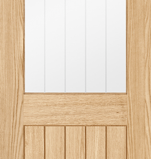 78X24 PREFINISHED OAK BELIZE 1 LIGHT WITH SILKSCREEN GLASS (HALF LIGHT)